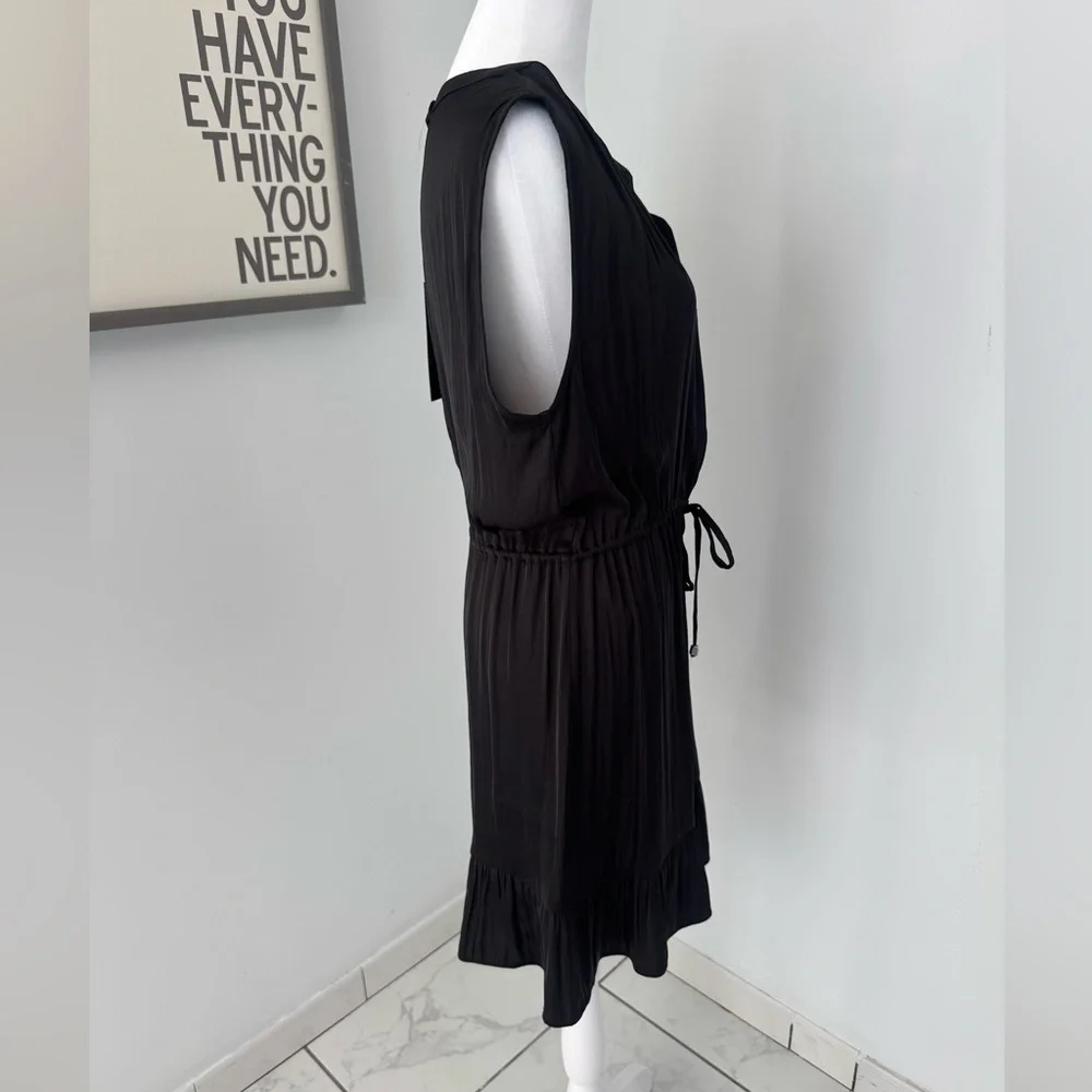 NWT Rachel Zoe Black Satin Dress Size M - Picture 3 of 5